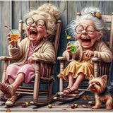 PRISARAMOS Best Friend Diamond Art Kits 5D DIY Best Friend Cartoon Diamond Painting Kits for Adults Gem Art Paint for Home Wall