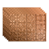 FASDE Traditional Style/Pattern 1 Decorative Vinyl 18in x 24in Backsplash Panel in Polished Copper (5 Pack)