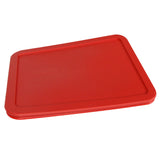 Pyrex 7211-Pc Red 6-Cup Rectangular Plastic Lid Covers, Made In Usa - 2 Pack