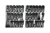 Hardline Products Series 300 Factory Matched 3-Inch Boat & PWC Registration Number Kit - Silver/Black - SIBKG300