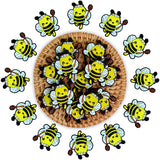 SALUOKE 12pcs bee Silicone Focal Beads for Keychain Making for Pens Shape Silicone Beads for Bracelet Necklace Crafts (bee)