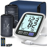 Blood Pressure Machine Upper Arm, 2 Size Cuffs Fit Arms from Medium 9-17 to Extra Large XL 13-21, Accurate Automatic Digital BP