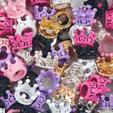 Colorful Crown Beads for Pen 70pc Fancy Focal Beaded Pens Beads for Beadable Pens Beadable Keychains Making