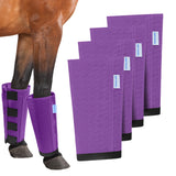 Mesh Horse Fly Boots Set of 4, Loose Fitting Leggings for Horses, Reduce Stressful Stomping, Breathable Adjustable and Universal
