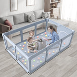 besuhot Baby Playpen Baby Playard Large playpen 74 x 50 inch, Playpen for Babies and Toddlers with Gate, Safety Baby Activity Ce