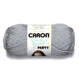 Caron Simply Soft Party Yarn, 3 oz, Medium Worsted 4 Gauge, Silver For Crochet, Knitting & Crafting
