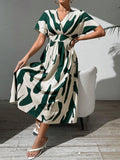 Leriya Fashion Midi Dress For Women | One Piece Dress For Women | Beach Dress For Women (Large, Green)