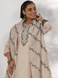 Libas Women'S Chanderi Silk Kurta Set (49456_Beige