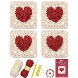 Yeezhee Crochet Kit for Beginners, Granny Square Starter Kit with Step-by-Step Video Tutorials, Knitting Kit for Adults & Teens