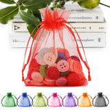 ANZNKU 100 Pcs 3x4 Inch Organza Bags Gift Bags Small Mesh Bags Drawstring Jewelry Bag Candy Bags for Christmas Wedding Party Fav