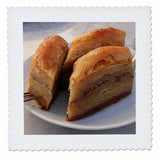 3dRose qs_21337_10 Food Puddings and Desserts Baklava-Quilt Square, 25 by 25-Inch