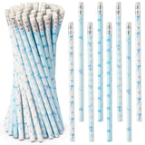 Xqumoi Coquette Blue Bow Pencils with Eraser - Preppy Bow #2 HB Pencils, Classroom Student Rewards, School Office Supply, Party