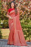 Glory Sarees Womens Banarasi Silk Saree With Blouse Piece (Banarasi_Saree134_Red)