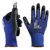 ANDANDA Cut Resistant Gloves Level C, 3D Comfort Stretch Fit, PU Coated Work Gloves with Power Grip, Ideal Work Gloves for Men/W