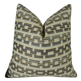 Plutus Brands Plutus Square Link Handmade Throw Pillow, 20 X 30 Queen, White/Gray