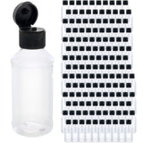 U.S. Art Supply 4 ounce Squeeze PET Plastic Bottles with Flip Cap - BPA-free, food safe, medical grade plastic, acrylic pouring