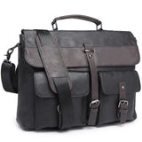Leather Messenger Bag for Men,15.6 Inch Vintage Mens Laptop Bag Water Resistant Business Travel Briefcase Satchel Work Computer