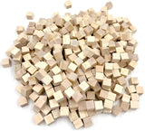 Wood Blocks for Crafting, Unfinished Wood Cubes, 1/2 Inch Natural Wooden Blocks, Pack of 180 Wood Square Blocks, Wooden Cubes fo