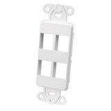 Decora Keystone Wall Plate 4 Port White