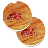 Caroline'S Treasures Crawfish Set Of 2 Cup Holder Car Coasters 8232Carc, 2.56, Multicolor