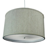 18"W 2 Light Swag Plug-In Pendant Textured Oatmeal with Diffuser White Cord