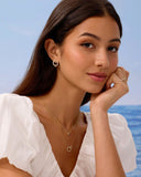 Pave Circle Stud Earrings