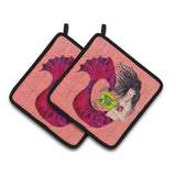Caroline'S Treasures Mermaid Pair Of Pot Holders 8338Pthd, 7.5Hx7.5W, Multicolor