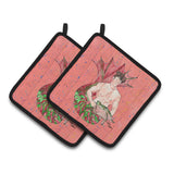 Caroline'S Treasures Merman Pair Of Pot Holders 8348Pthd, 7.5Hx7.5W, Multicolor