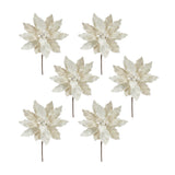 Poinsettia Stem (Set Of 6) -Like New