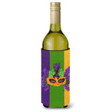 Mardi Gras With Feathers Wine Bottle Beverage Insulator Beverage Insulator Hugger