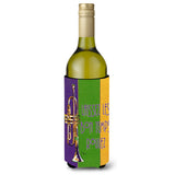 Trumpet Mardi Gras Laissez La Bonne Temps Rouler Wine Bottle Beverage Insulator Beverage Insulator Hugger