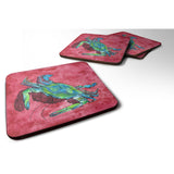 Caroline'S Treasures 8379Fc Crab Foam Coasters (Set Of 4), 3.5 H X 3.5 W, Multicolor