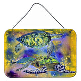 Caroline'S Treasures 8394Ds812 Turtle Aluminum Metal Wall Or Door Hanging Prints, 8 X 12