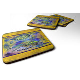 Caroline'S Treasures 8394Fc Turtle Foam Coasters (Set Of 4), 3.5 H X 3.5 W, Multicolor