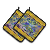 Caroline'S Treasures Turtle Pair Of Pot Holders 8394Pthd, 7.5Hx7.5W, Multicolor