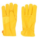 BlackCanyon Outfitters 84001XL Mens Leather Work Gloves Fleece Lined Cowhide Leather Truck Driving Gloves Yellow XL