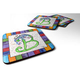 Caroline'S Treasures 8425-Bfc Beach And Seafood Foam Coasters (Set Of 4), 3.5 H X 3.5 W, Multicolor