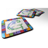 Caroline'S Treasures 8430-Gfc Beach And Seafood Foam Coasters (Set Of 4), 3.5 H X 3.5 W, Multicolor
