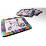 Caroline'S Treasures 8436-Mfc Beach And Seafood Foam Coasters (Set Of 4), 3.5 H X 3.5 W, Multicolor