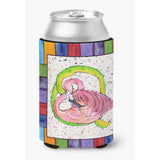 Letter Q With Flamingo Can Or Bottle Beverage Insulator Hugger 8440