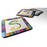 Caroline'S Treasures 8442-Sfc Beach And Seafood Foam Coasters (Set Of 4), 3.5 H X 3.5 W, Multicolor