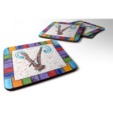 Caroline'S Treasures 8445-Vfc Beach And Seafood Foam Coasters (Set Of 4), 3.5 H X 3.5 W, Multicolor