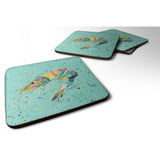 Caroline'S Treasures 8460Fc Shrimp Foam Coasters (Set Of 4), 3.5 H X 3.5 W, Multicolor