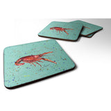 Caroline'S Treasures 8461Fc Crawfish Foam Coasters (Set Of 4), 3.5 H X 3.5 W, Multicolor