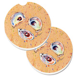 Caroline'S Treasures Oyster Set Of 2 Cup Holder Car Coasters 8466Carc, 2.56, Multicolor