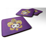 Caroline'S Treasures 8477Fc Tiger Soccer Fleur De Lis Foam Coasters (Set Of 4), 3.5, Multicolor