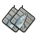 Caroline'S Treasures Fish Speckled Trout Pair Of Pot Holders 8494Pthd, 7.5Hx7.5W, Multicolor