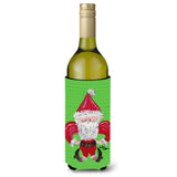 Christmas Santa Fleur De Lis Wine Bottle Beverage Insulator Beverage Insulator Hugger