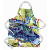 Caroline'S Treasures 8512Apron Crab All Over Apron, Large, Multicolor