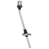 Perko 1311Dp2Chr Telescoping White All-Round Pole Light And Base Combination - 20-1/8 Height, 16 Rake